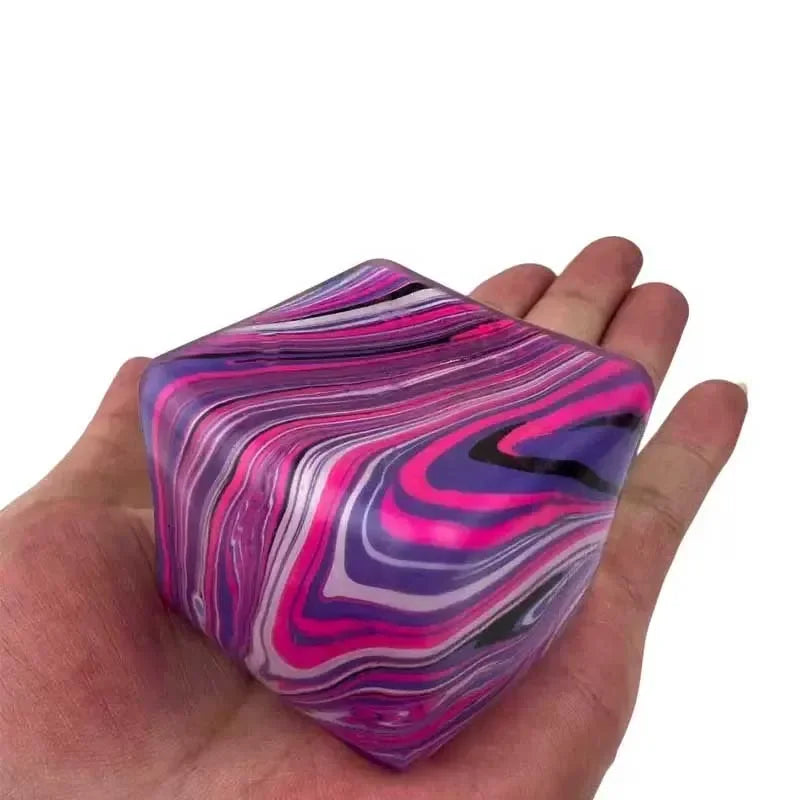 Soft and Glutinous Sensory Stress-Relief Toy Cube Filled with Gel Stretchable Ball Soft Ice Blind Box Slow Rebound