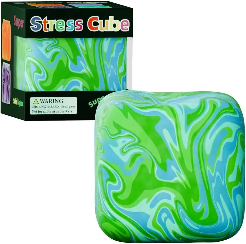 Soft and Glutinous Sensory Stress-Relief Toy Cube Filled with Gel Stretchable Ball Soft Ice Blind Box Slow Rebound