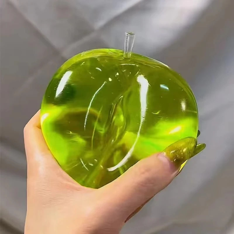 Green Apple Squeeze Toys Stress Relief Vent Fidget Toys Plasticity Squeeze Toy Relaxing Gift for Friends