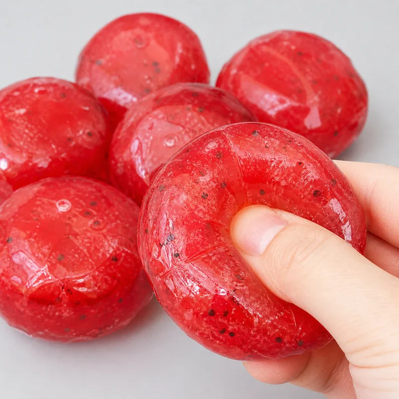 Handcrafted Watermelon Slushy Squishy Toy - Soft Slow Rebound Stress Relief Squeeze Toy - Realistic Fruit Simulation Model - Ideal Gift for Adults
