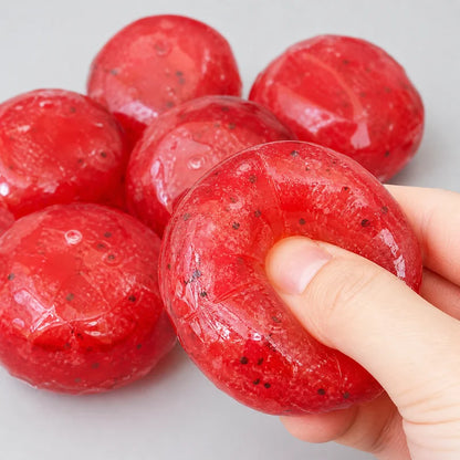 Handcrafted Watermelon Slushy Squishy Toy - Soft Slow Rebound Stress Relief Squeeze Toy - Realistic Fruit Simulation Model - Ideal Gift for Adults