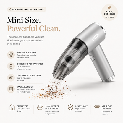 CleanGo™ Cordless Mini Handheld Vacuum