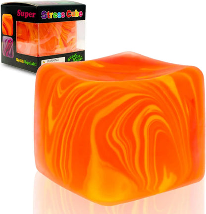 Soft and Glutinous Sensory Stress-Relief Toy Cube Filled with Gel Stretchable Ball Soft Ice Blind Box Slow Rebound