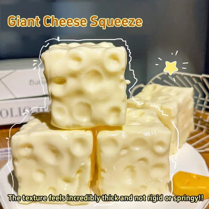 Taba Shapeable Squishy Cheese Cube Stress Ball - Non-Rebound Sensory Fidget Toy for Relaxation and Stress Relief for All Ages