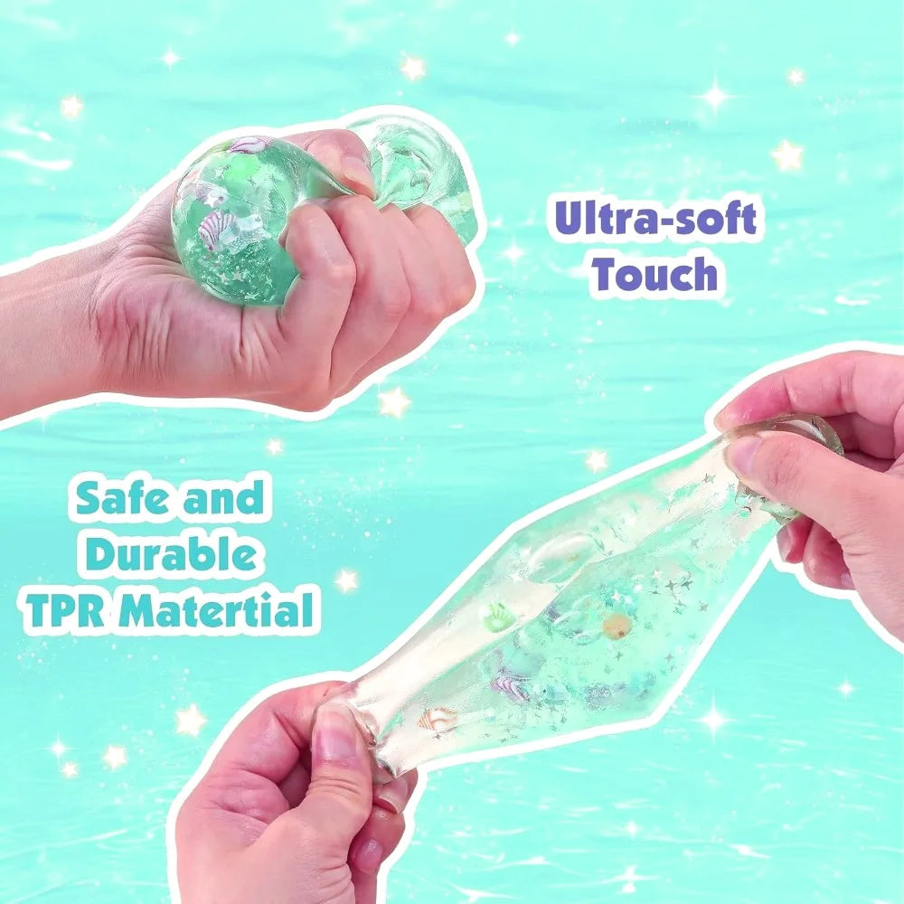 Taba Ocean-Themed Squishy Stress Relief Cube - Slow Rise Sensory Fidget Toy for All Ages