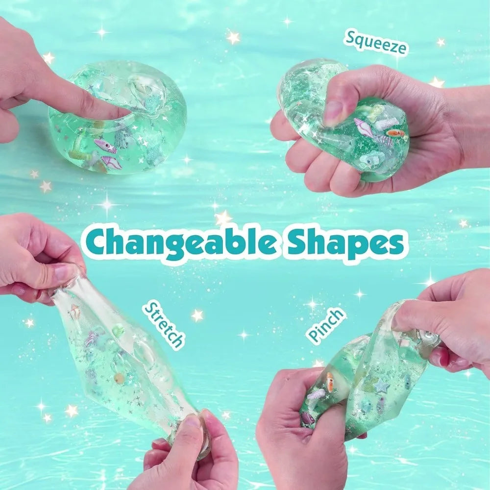 Taba Ocean-Themed Squishy Stress Relief Cube - Slow Rise Sensory Fidget Toy for All Ages